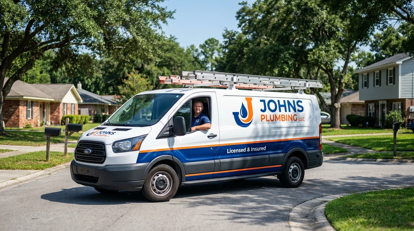 Johns Plumbing LLC service van in Verona, WI